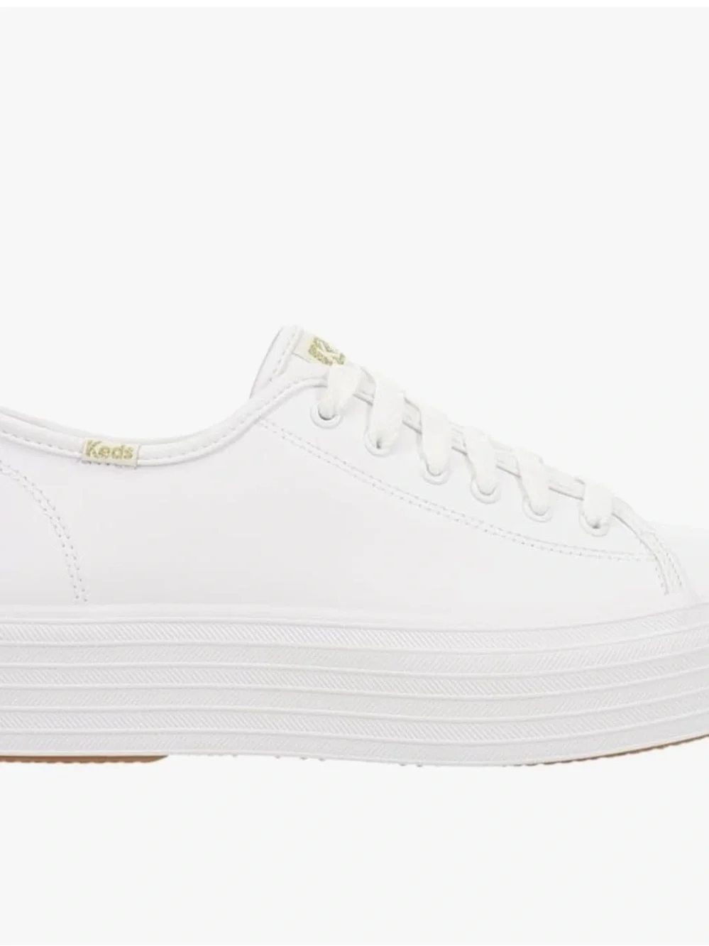 KEDS Triple Up White Leather Platform Sneaker Size 8